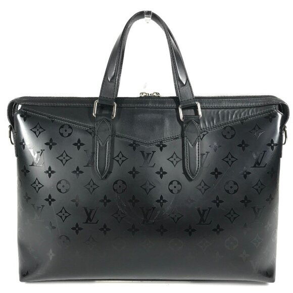 LOUIS VUITTON Black Monogram Leather Tote Bag - Picture 2 of 16
